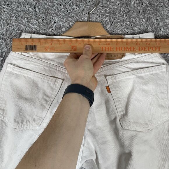 VINTAGE Levi 550 Orange Tab Jeans Men's 32x30 White Made In USA VTG Denim - Picture 7 of 9